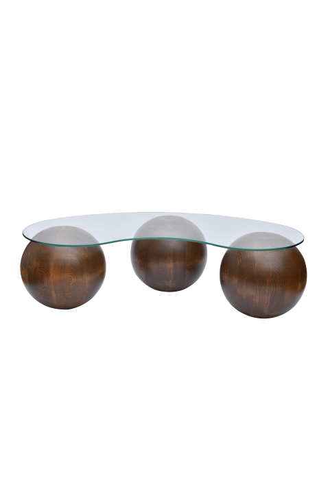 Walnut Ball Coffee Table