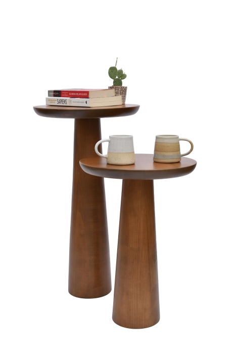  Walnut Mushroom Side Table