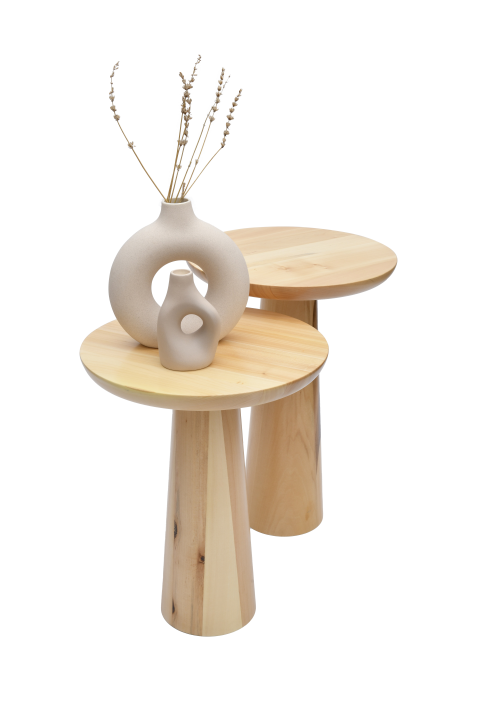 Natural Mushroom Side Table