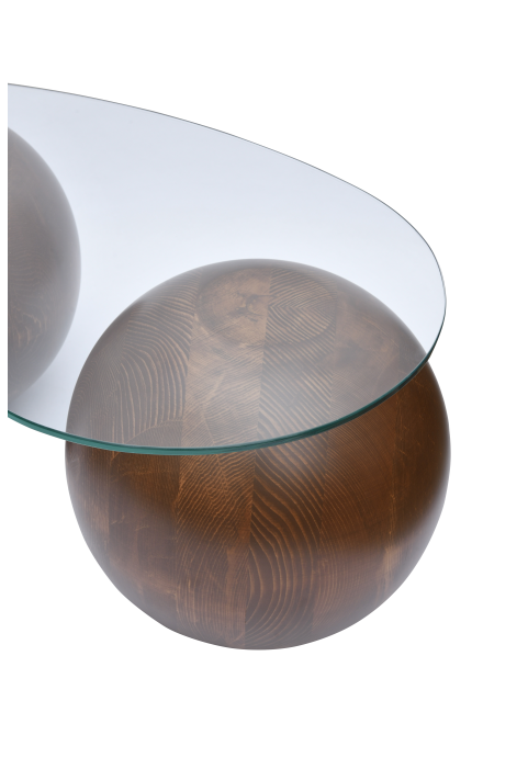 Walnut Ball Coffee Table
